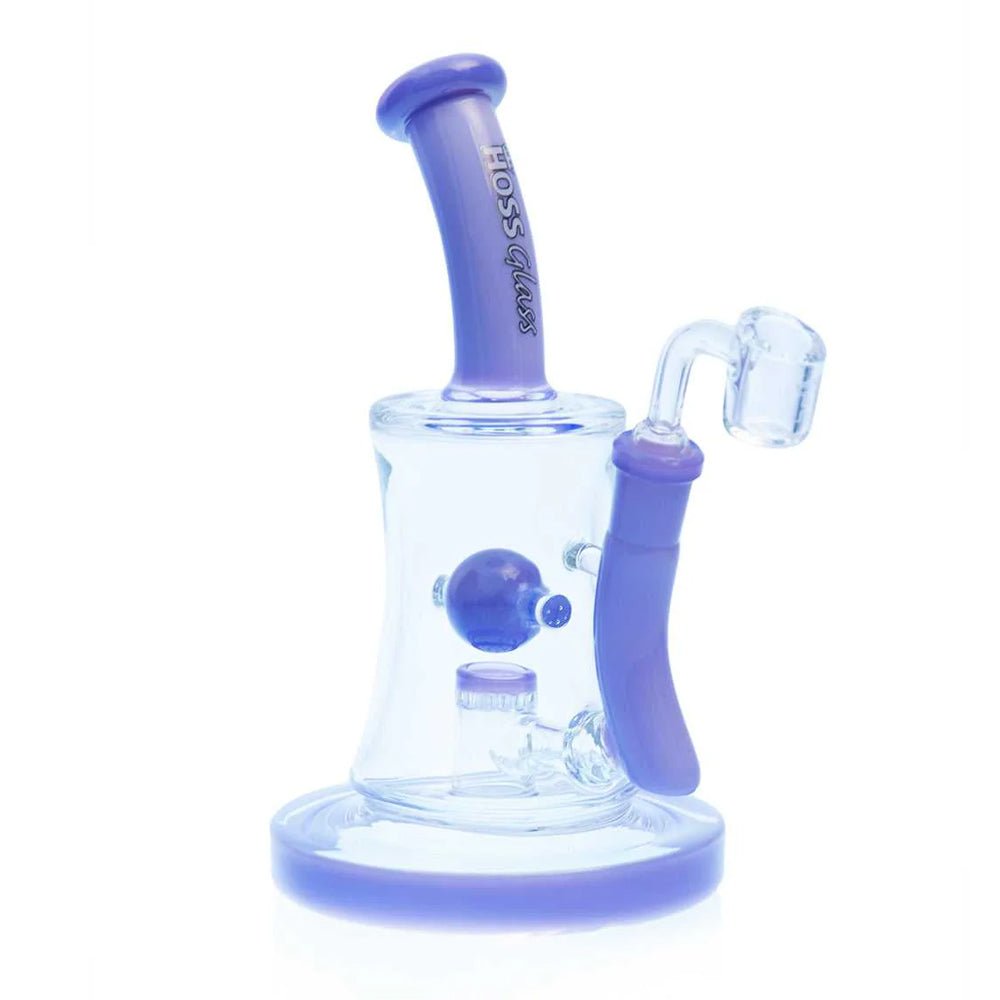 10" Hoss Glass H509 Hourglass Marble Rig - Dab Rig Hoss Glass Bongs Canada