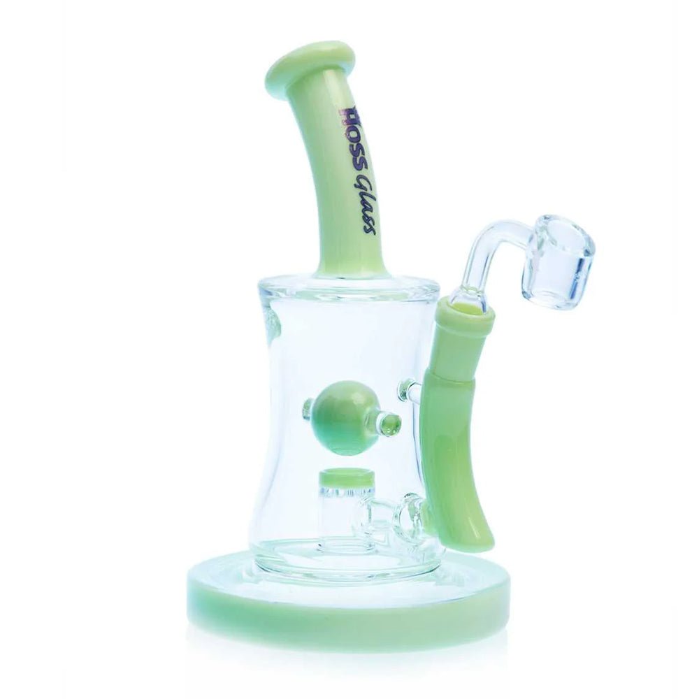 10" Hoss Glass H509 Hourglass Marble Rig - Dab Rig Hoss Glass Bongs Canada