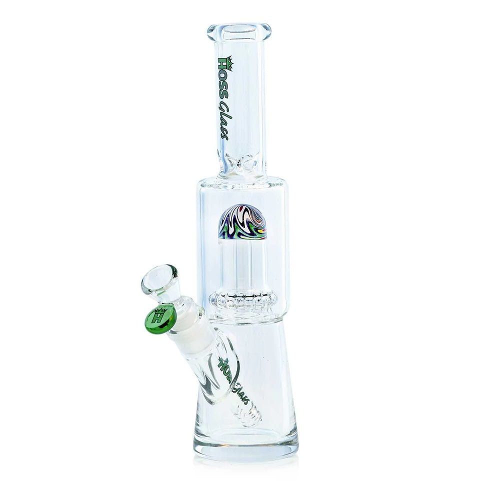 11" Hoss Glass Y307 7mm Mini Percolator Color Reversal Beaker Bong Hoss Glass Bongs Canada