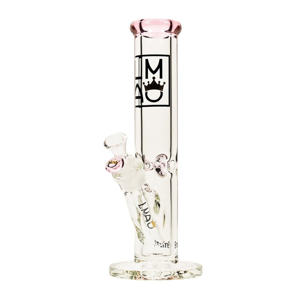 12” Basic Bitch (9mm) – Pink (Straight) simple LMAO Glass Bongs Canada