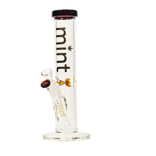 12” Mint Thicc Chick (5mm) - Amber simple Mint Glass Bongs Canada