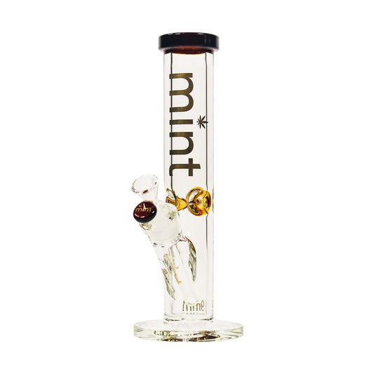 12” Mint Thicc Chick (9mm) - Amber (Straight) simple Mint Glass Bongs Canada