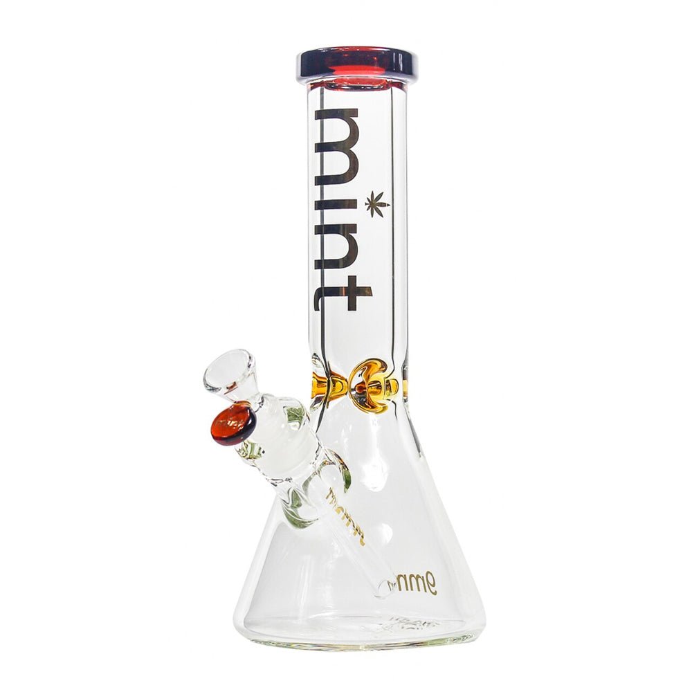 12” Mint Thicc Chick (9mm) - Amber simple Mint Glass Bongs Canada