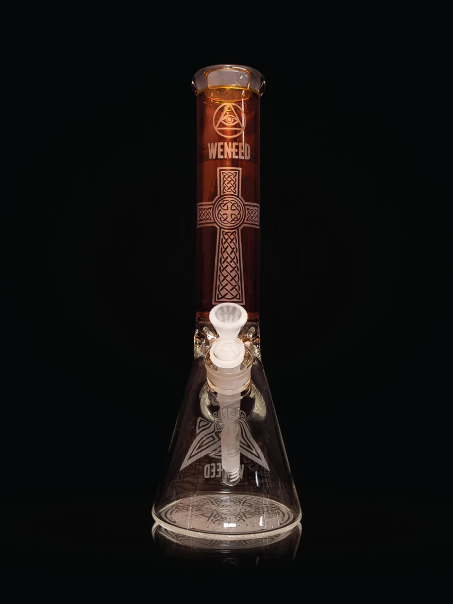 14" Diamond Crucifix Beaker (7mm) simple WENEED Bongs Canada