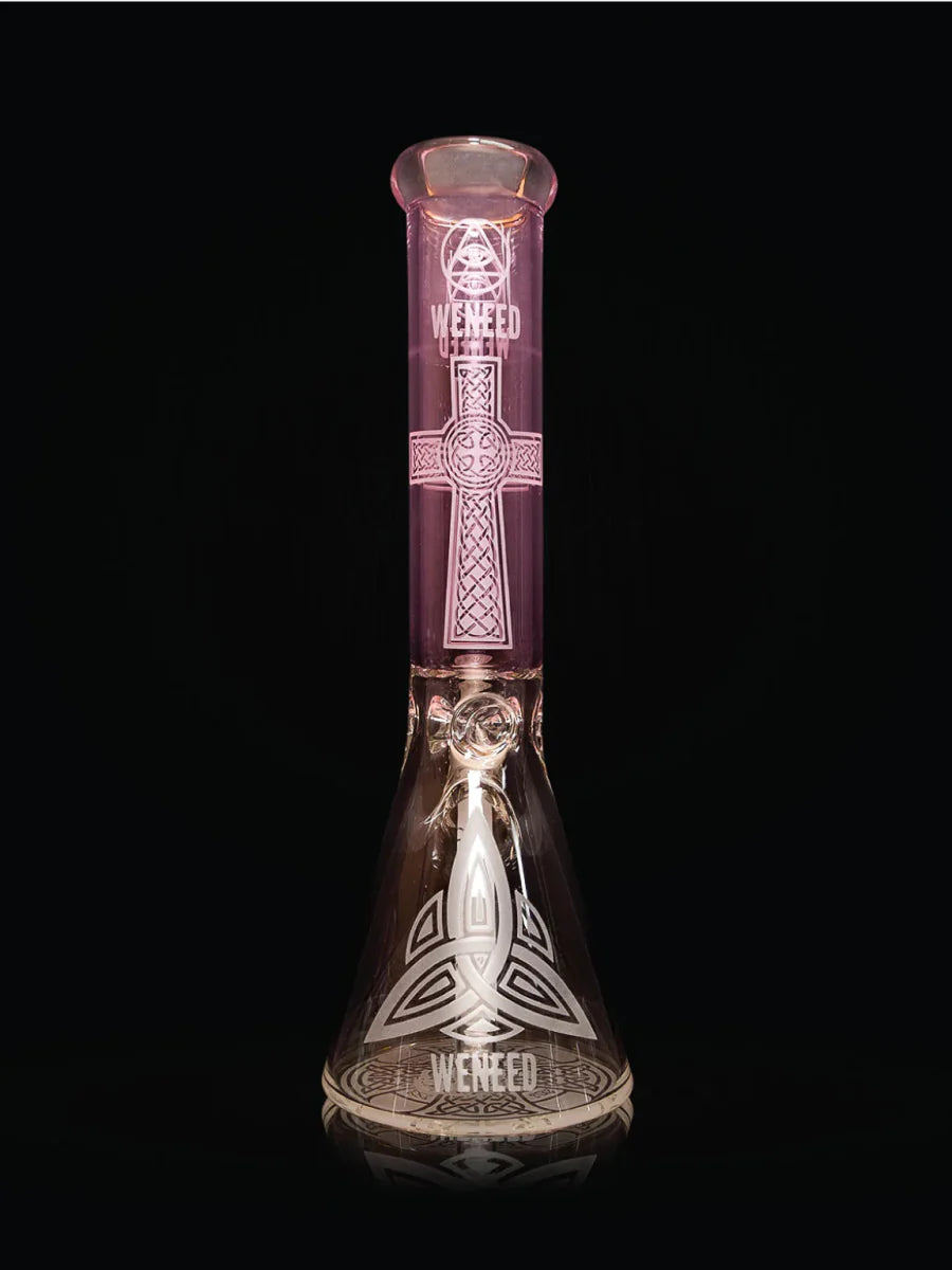 14" Diamond Crucifix Beaker (7mm) simple WENEED Bongs Canada