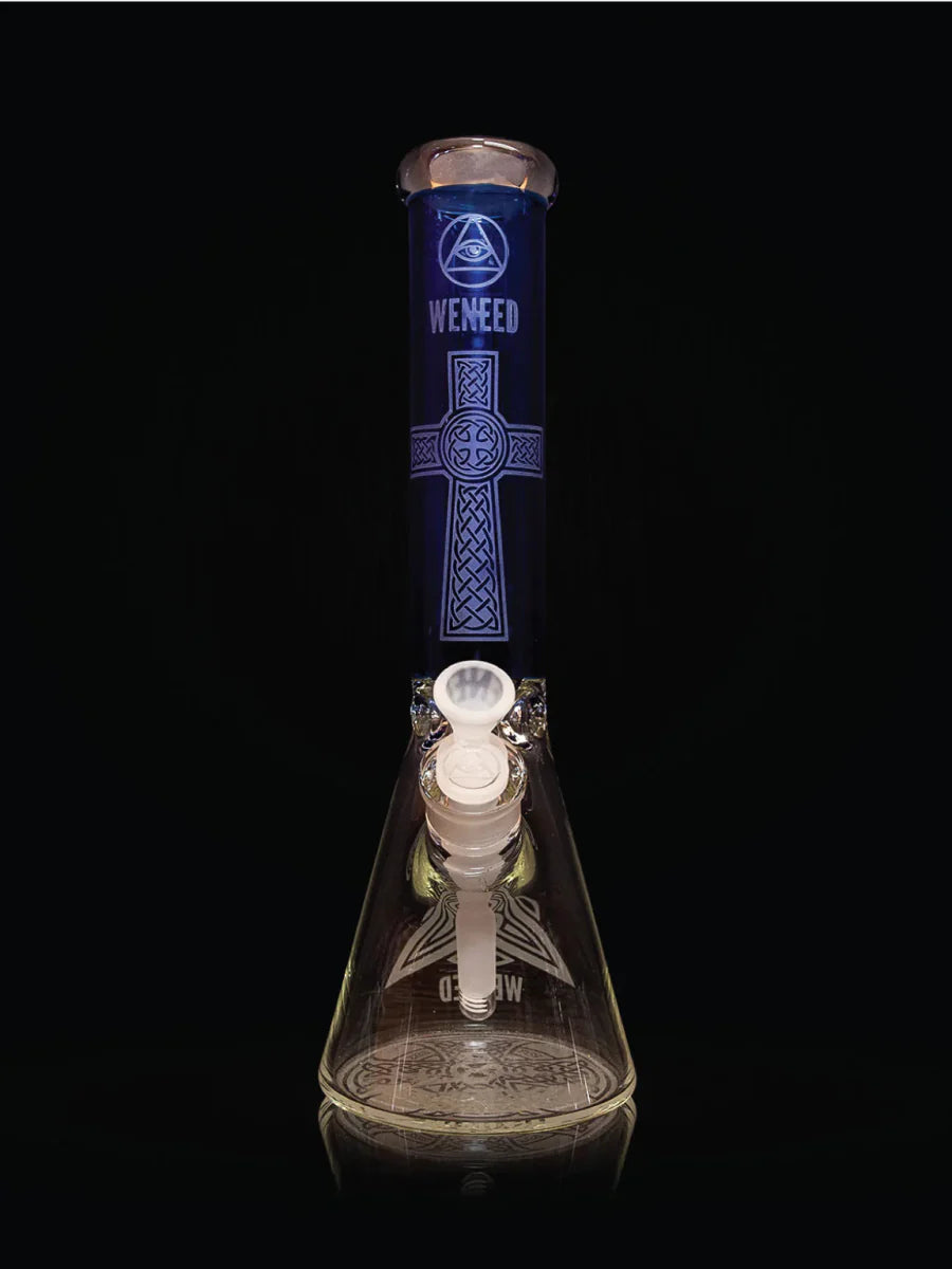 14" Diamond Crucifix Beaker (7mm) simple WENEED Bongs Canada