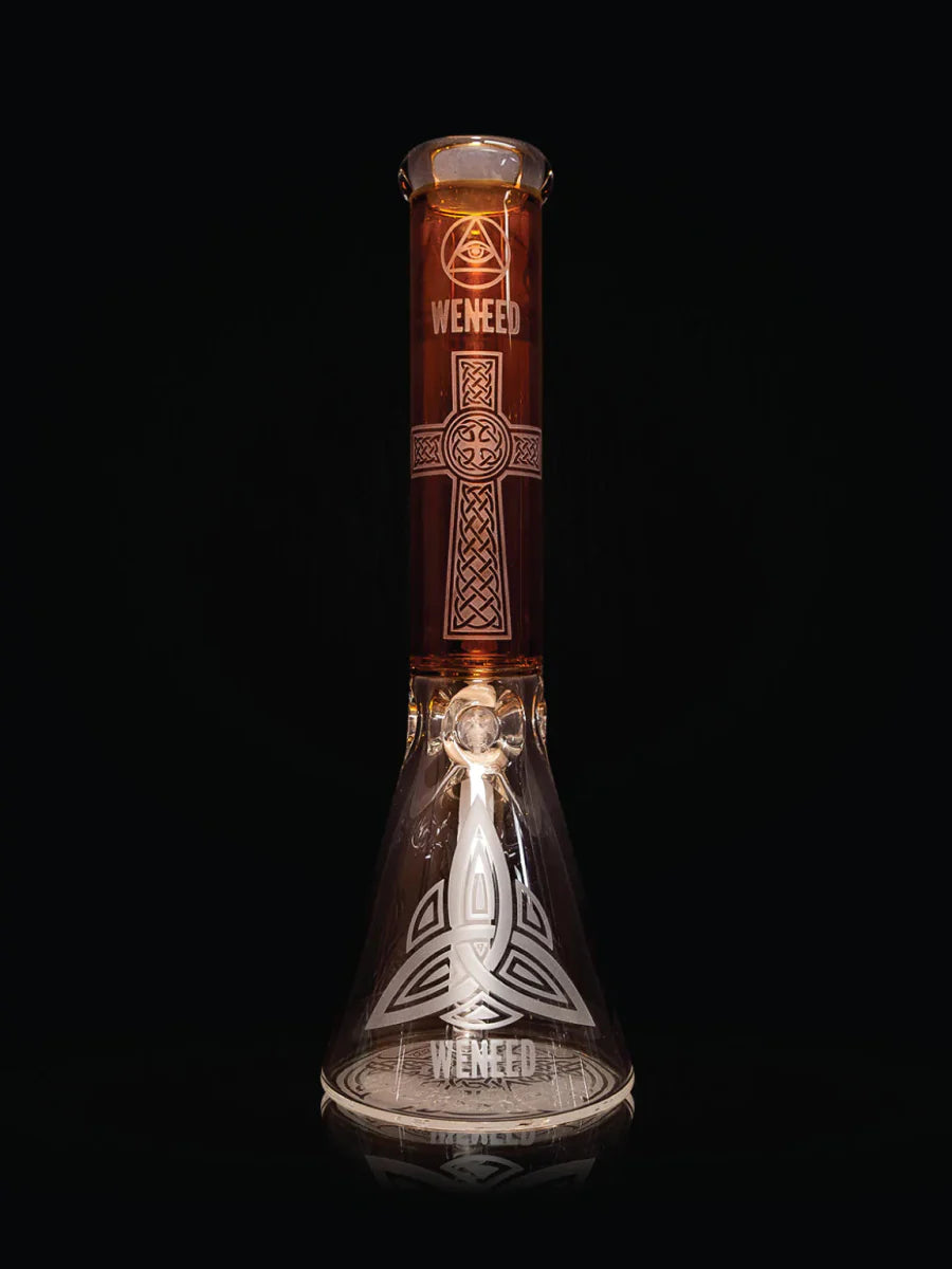 14" Diamond Crucifix Beaker (7mm) simple WENEED Bongs Canada