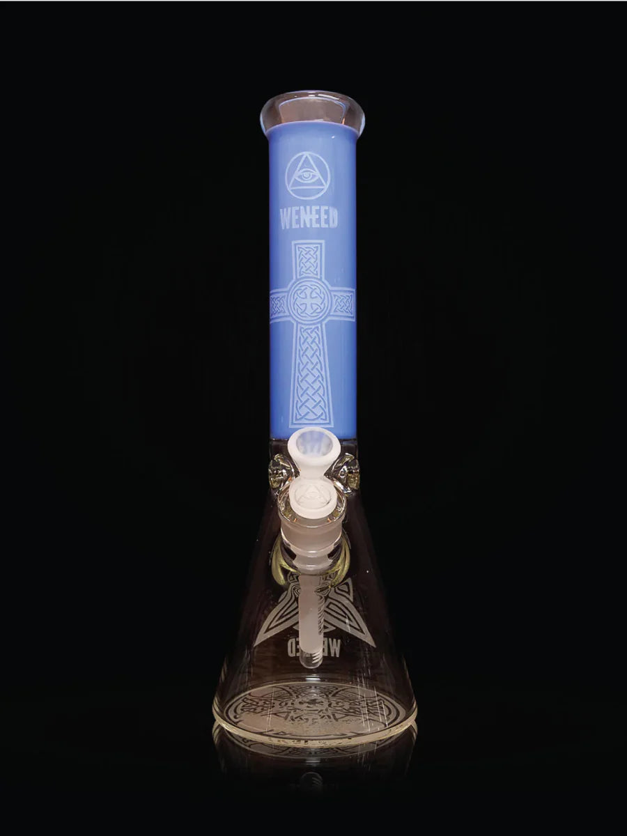 14" Diamond Crucifix Beaker (7mm) simple WENEED Bongs Canada