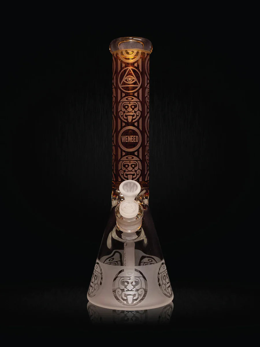 14" Tribal Warrior Beaker (7mm) simple WENEED Bongs Canada