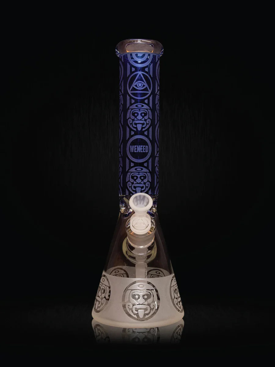 14" Tribal Warrior Beaker (7mm) simple WENEED Bongs Canada