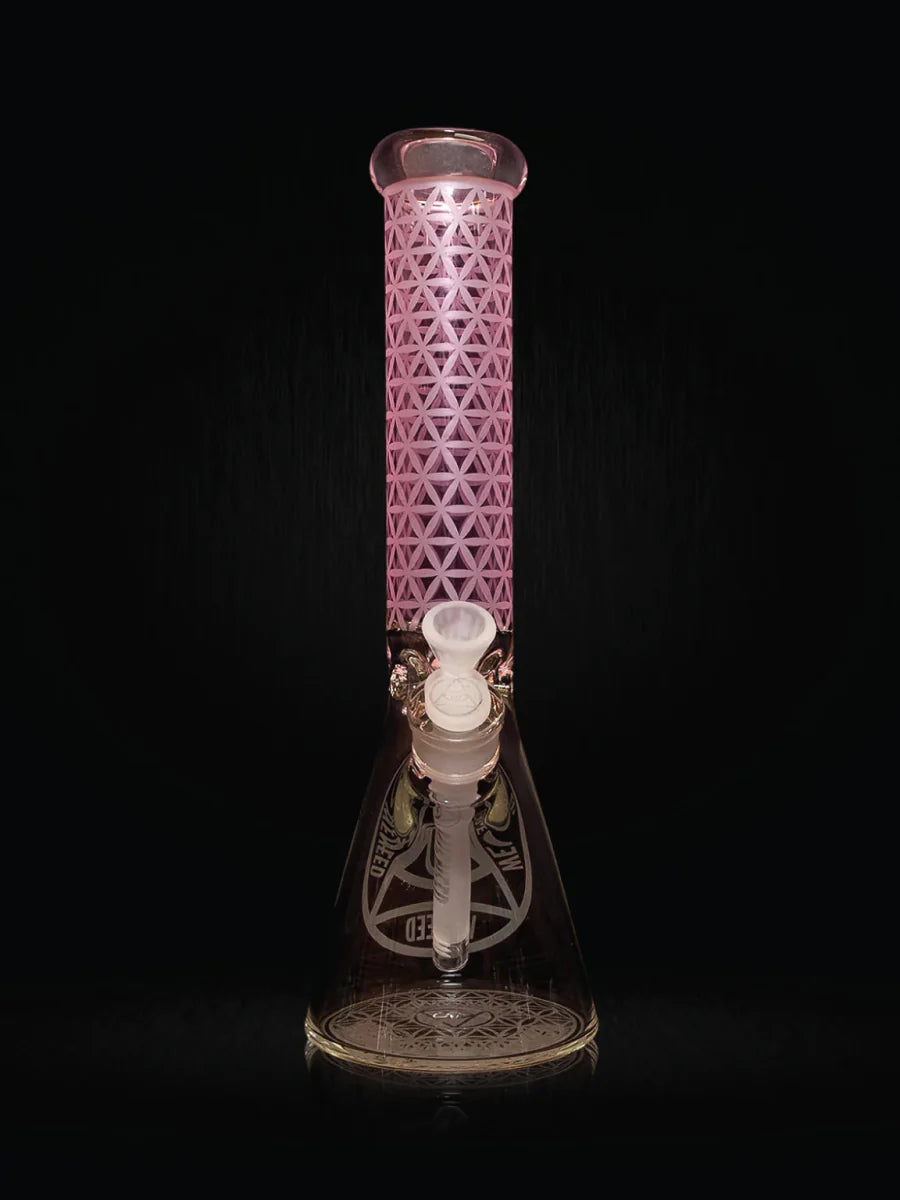 14" Vector Grid Beaker (7mm) simple WENEED Bongs Canada
