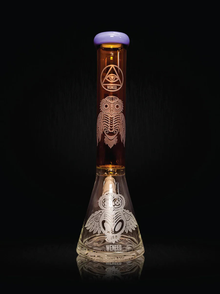 15" Skele Owl Beaker (9mm) simple WENEED Bongs Canada
