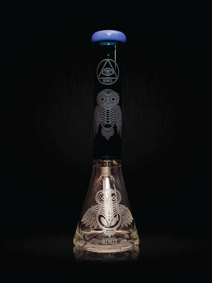 15" Skele Owl Beaker (9mm) simple WENEED Bongs Canada