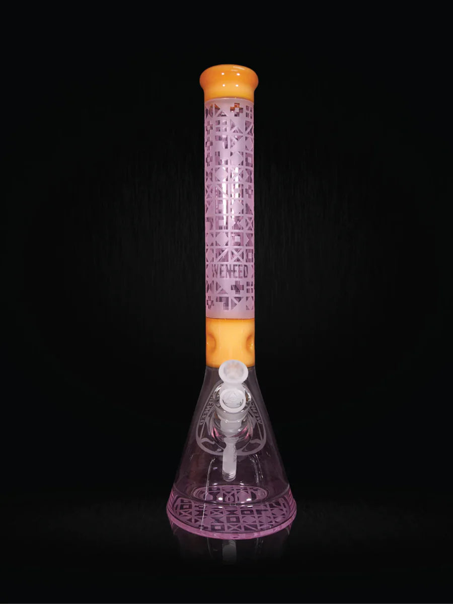 18" Cipher Text Beaker (7mm) simple WENEED Bongs Canada
