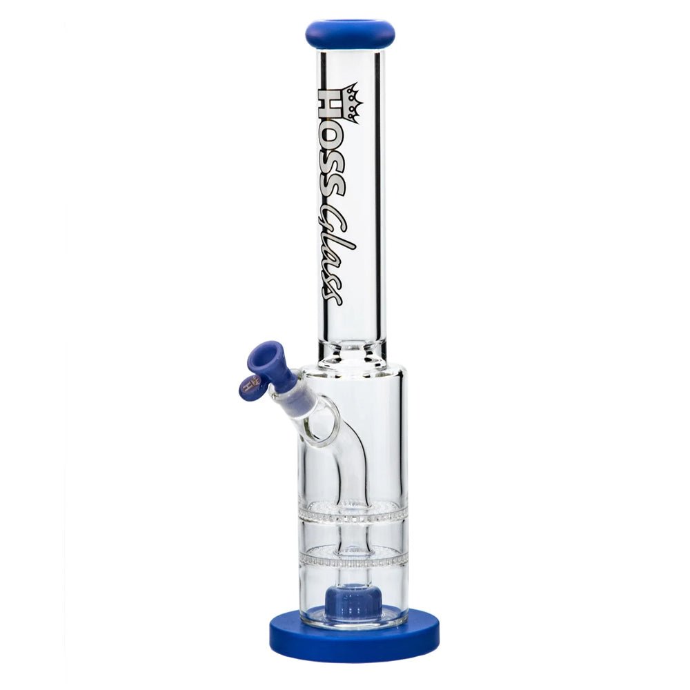 18" Hoss Glass H528 Double Disk Straight Removeable Straight Tube Bong Hoss Glass Bongs Canada