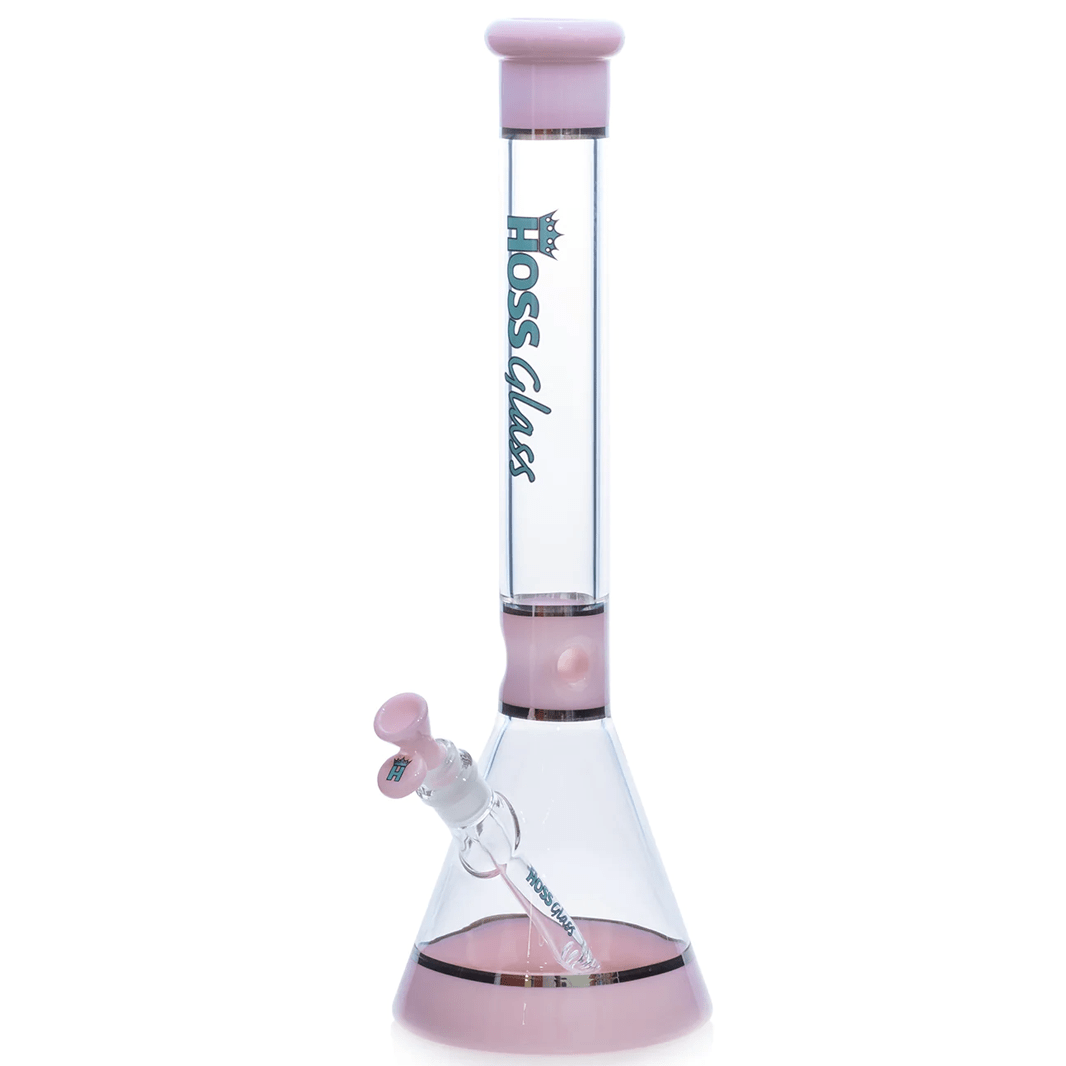 18" Hoss H036 (5mm) - Tri - Section Banded Hoss Glass Bongs Canada