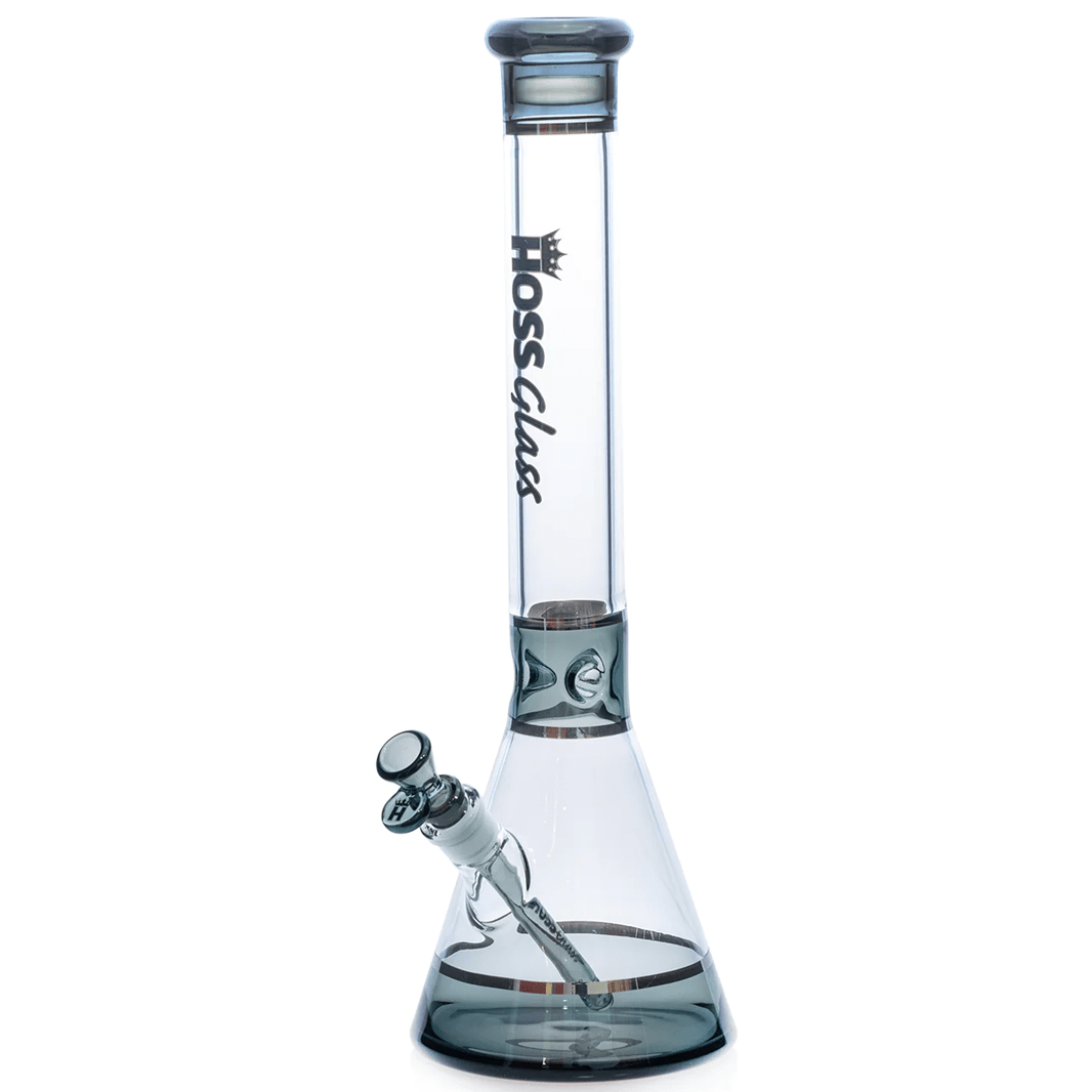 18" Hoss H036 (5mm) - Tri - Section Banded Hoss Glass Bongs Canada