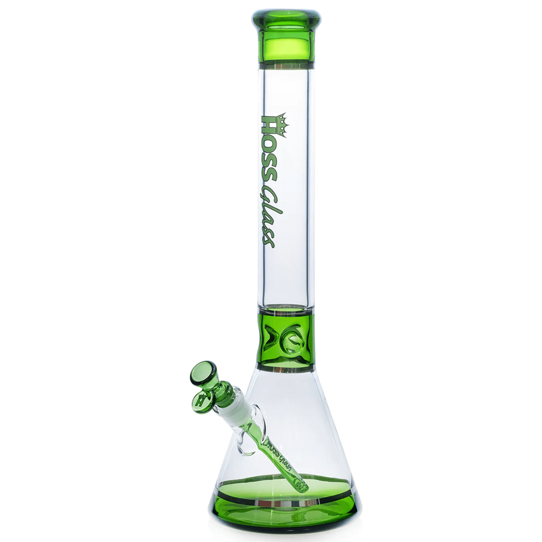 18" Hoss H036 (5mm) - Tri - Section Banded Hoss Glass Bongs Canada