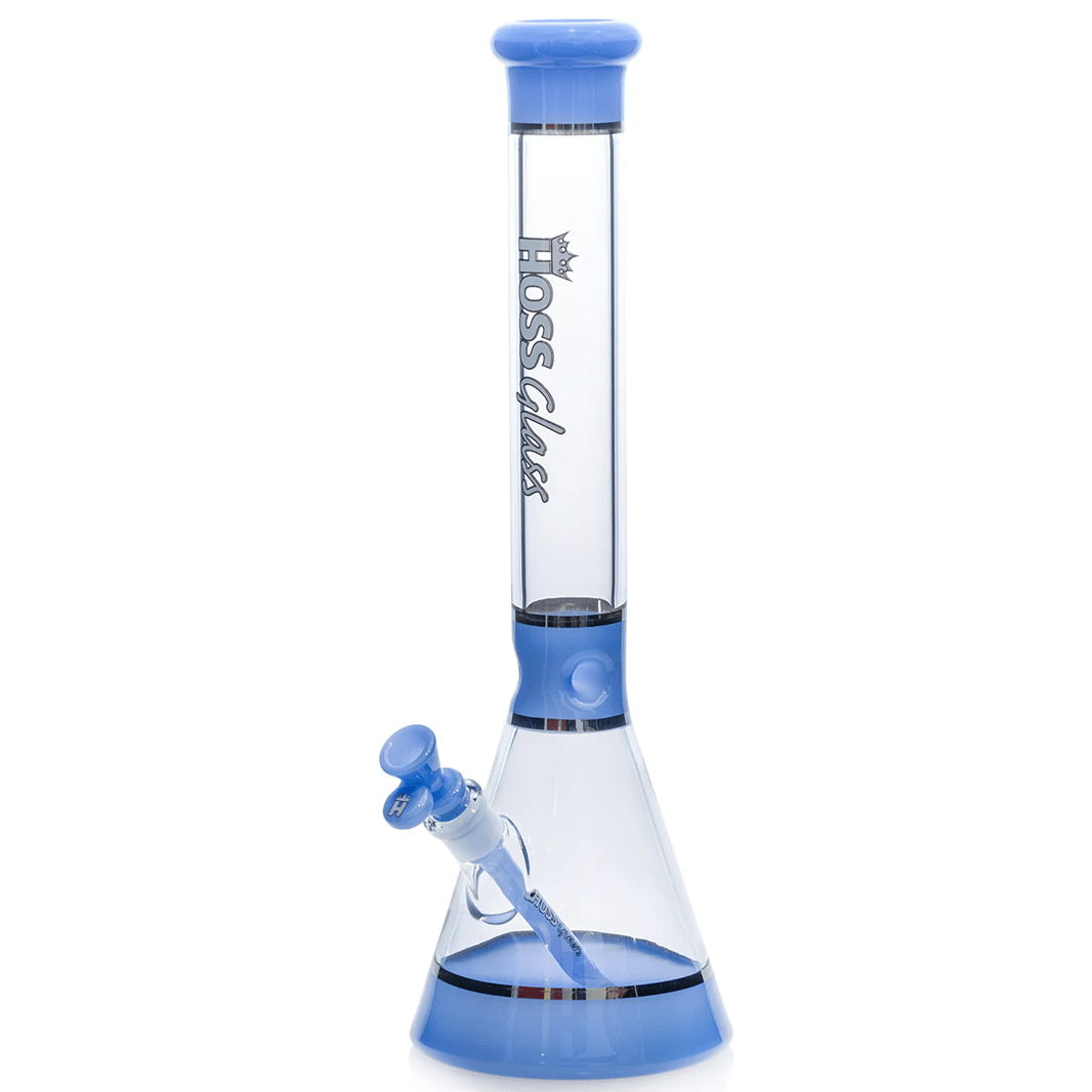 18" Hoss H036 (5mm) - Tri - Section Banded Hoss Glass Bongs Canada