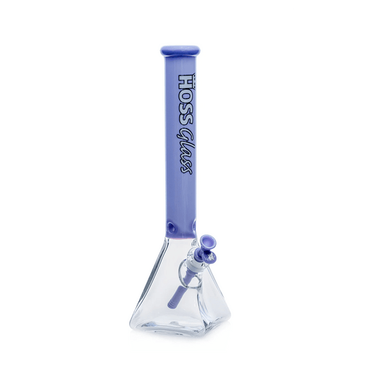18" Hoss H056 (7mm) - Pyramid Half Colored Hoss Glass Bongs Canada