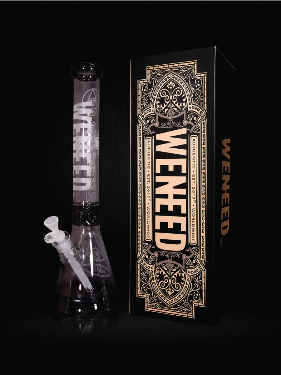 18" Transparent Crucifix Beaker (7mm) simple WENEED Bongs Canada