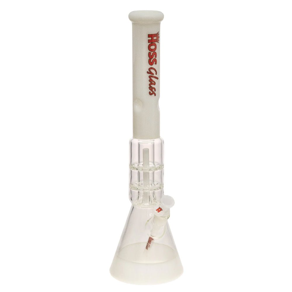 20" Hoss Glass YN1012C Colored Double Disk Percolator Beaker Bong Hoss Glass Bongs Canada