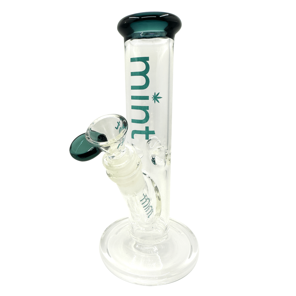 8" Mint Stubby Straight Tube Bong Mint Glass Bongs Canada