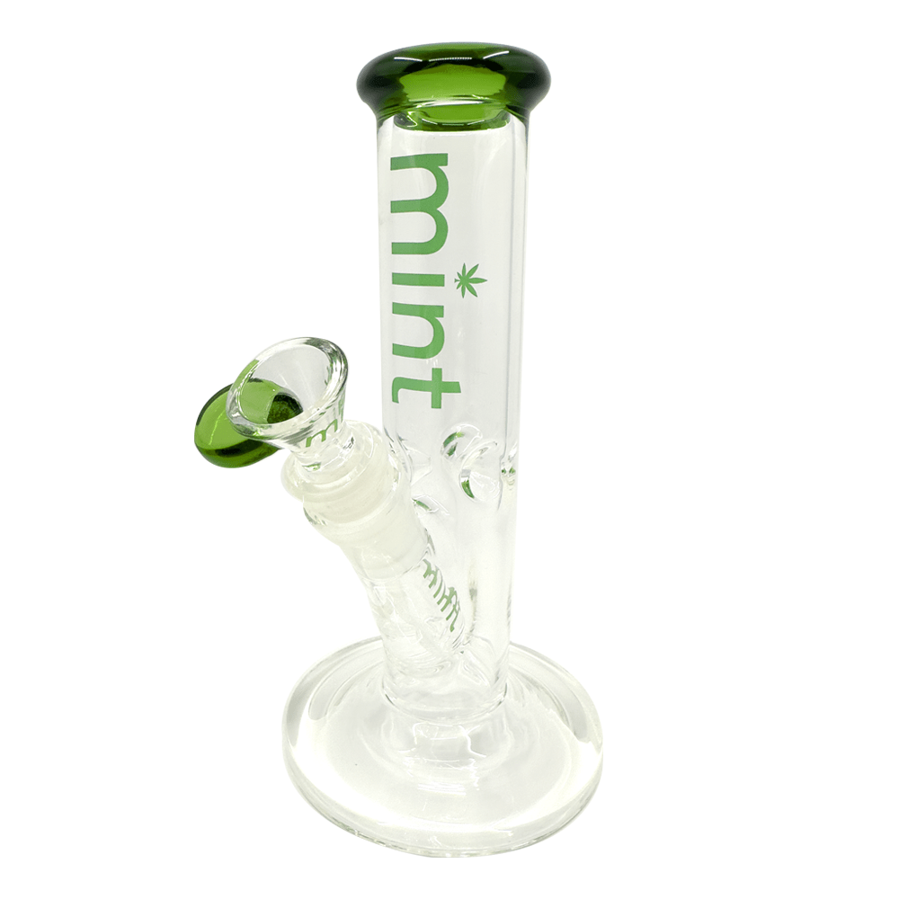 8" Mint Stubby Straight Tube Bong Mint Glass Bongs Canada
