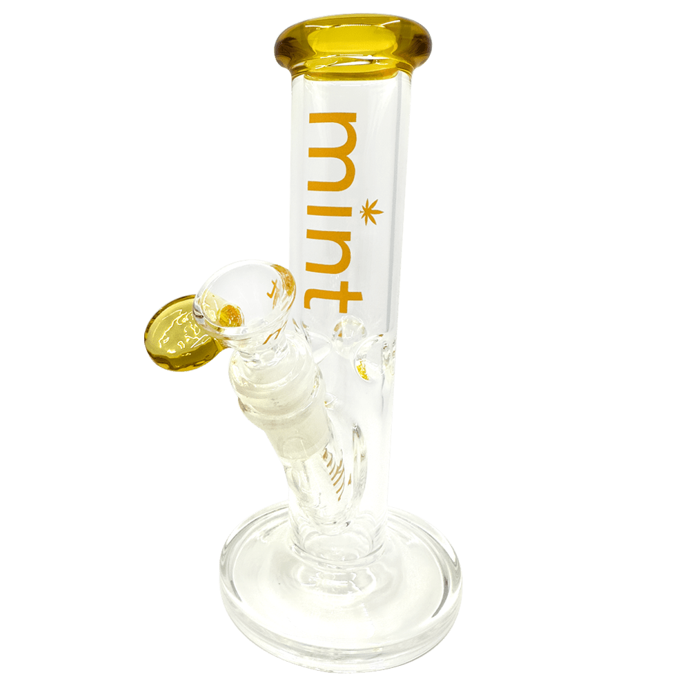 8" Mint Stubby Straight Tube Bong Mint Glass Bongs Canada