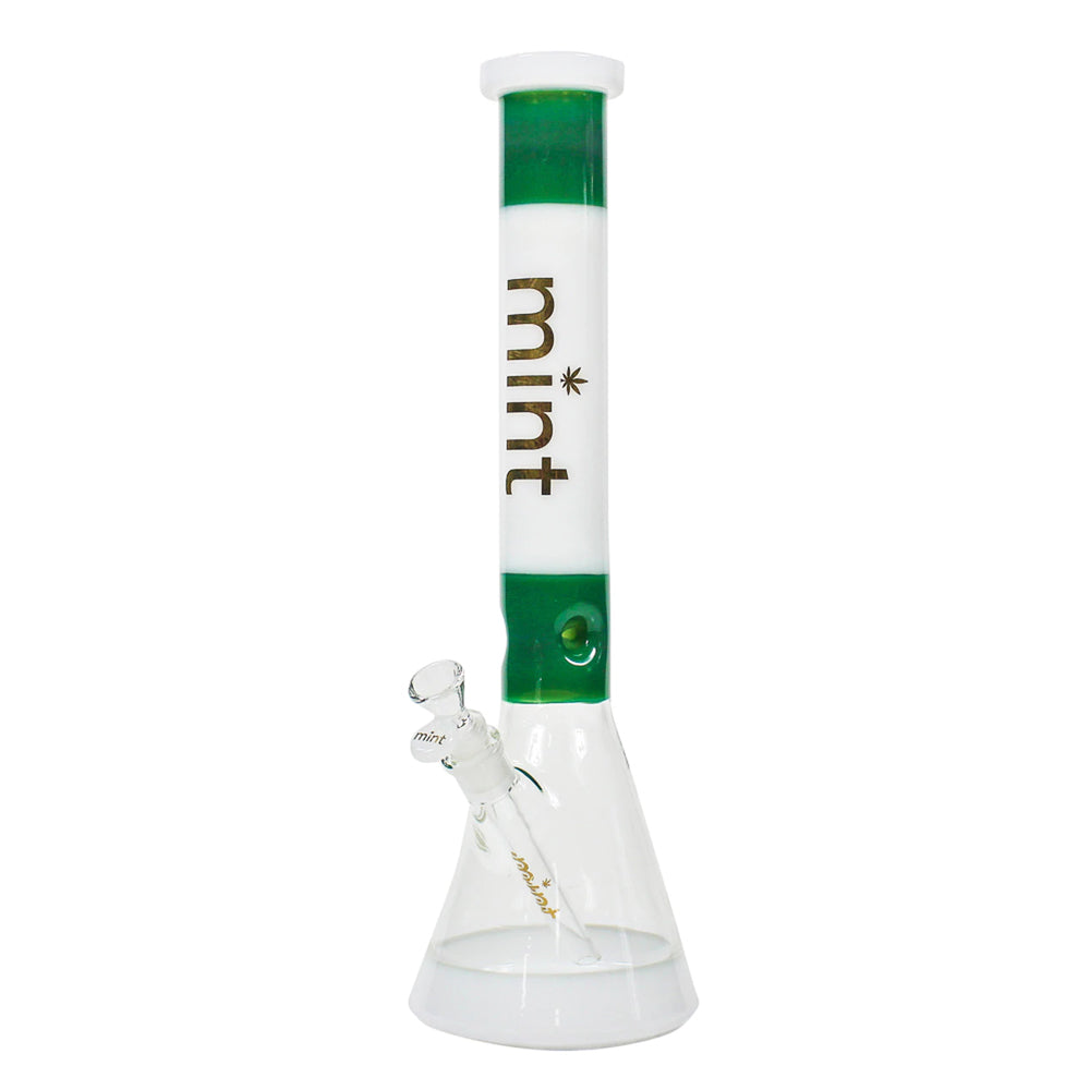 Two Tone Beaker Bong - Milk White Mint - Mint Glass