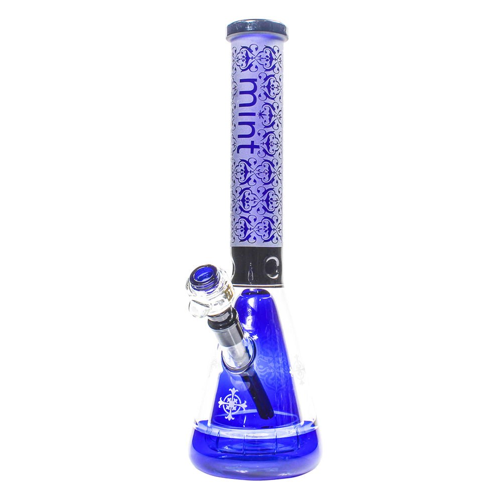 Frosted - Blue simple Mint Glass Bongs Canada