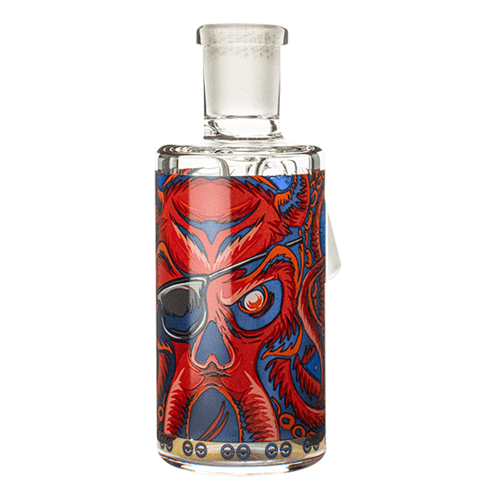 Kraken Decal Ashcatcher 14mm 45° simple Cheech Bongs Canada