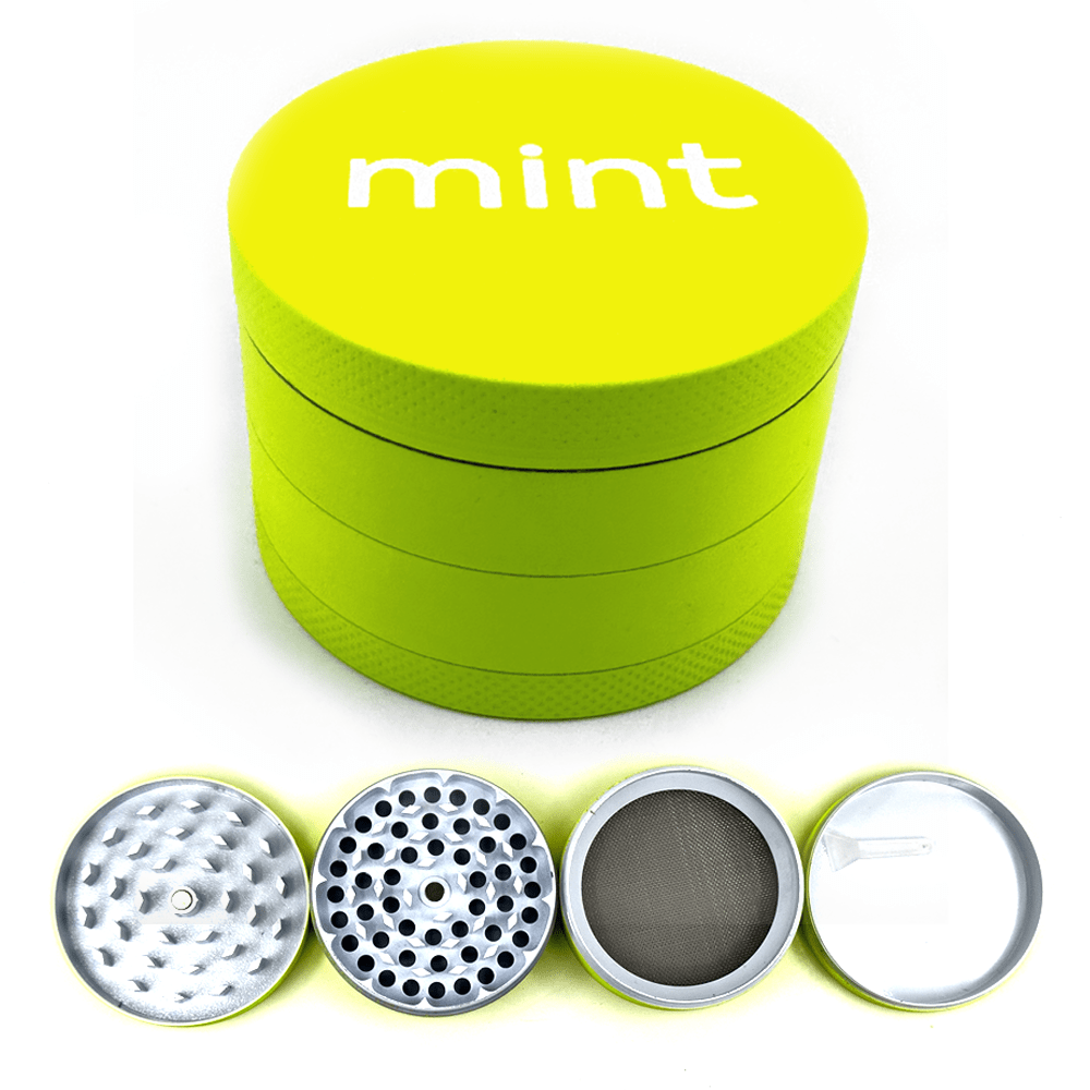 Mint Neon Blitz 4 Part Grinder Mint Glass Bongs Canada