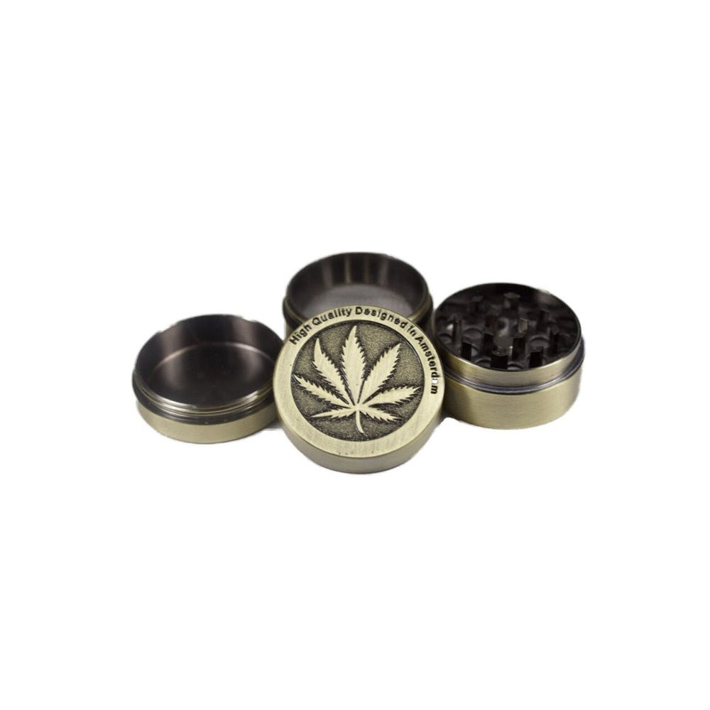 Small leaf grinder - Brass simple Bongs Canada Bongs Canada