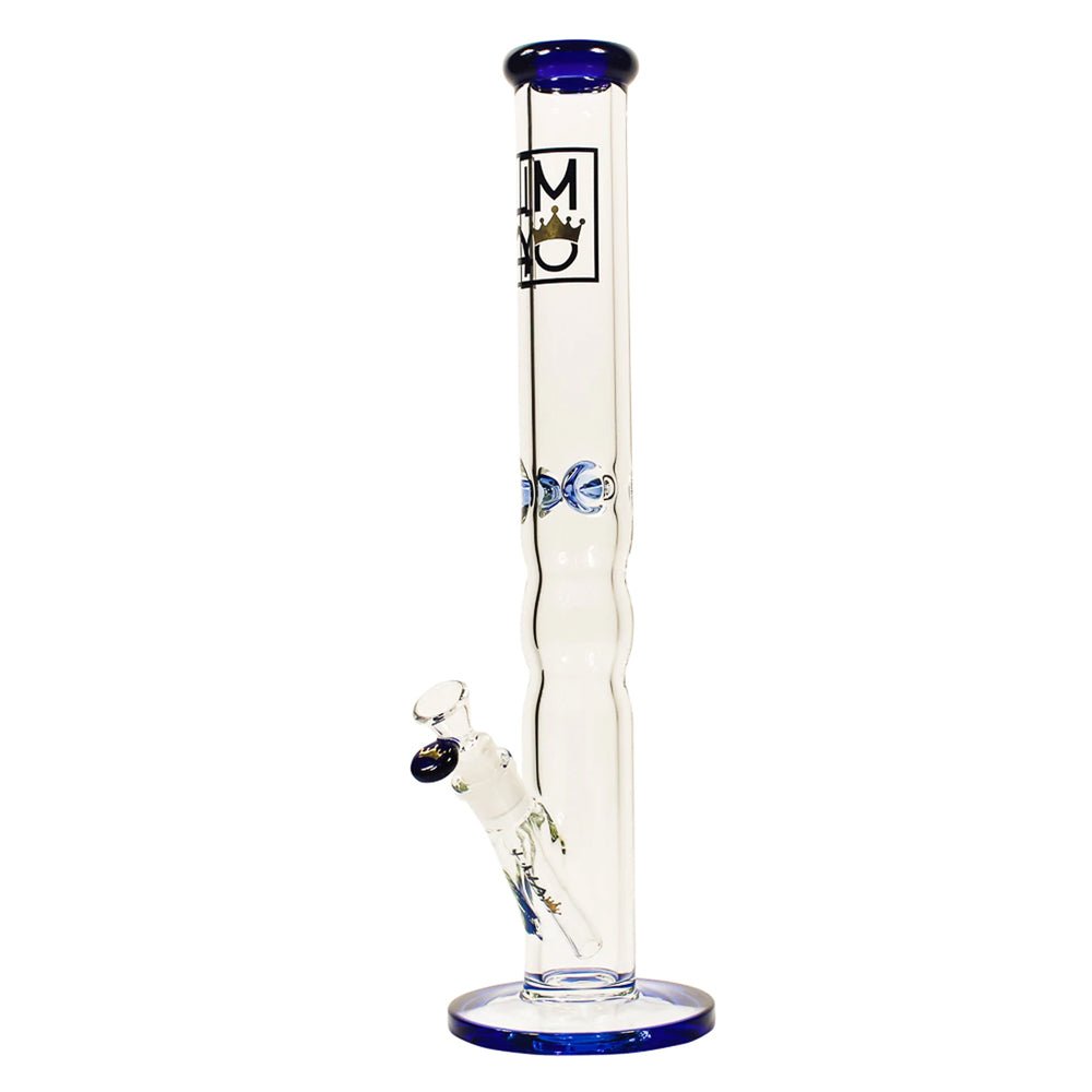 Wavy - Blue (Straight) simple LMAO Glass Bongs Canada