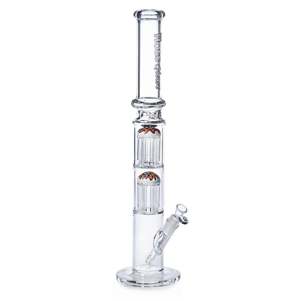 Y054B - Straight with Double 8 Arm Reversal Percolator (22") Hoss Glass Bongs Canada