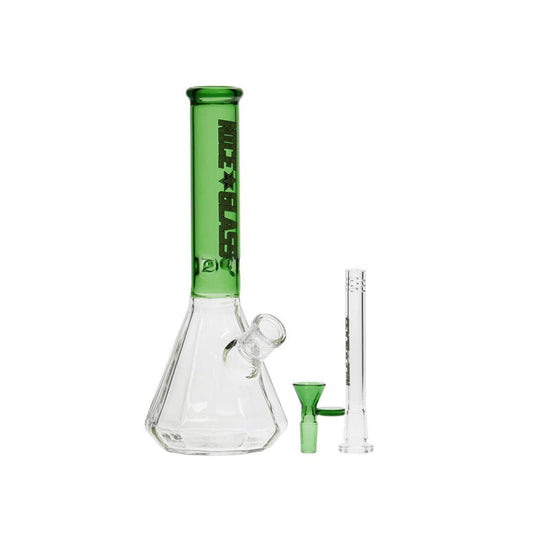 12" NG XY572 12 - Sided Pyramid Beaker Bong Nice Glass Bongs Canada