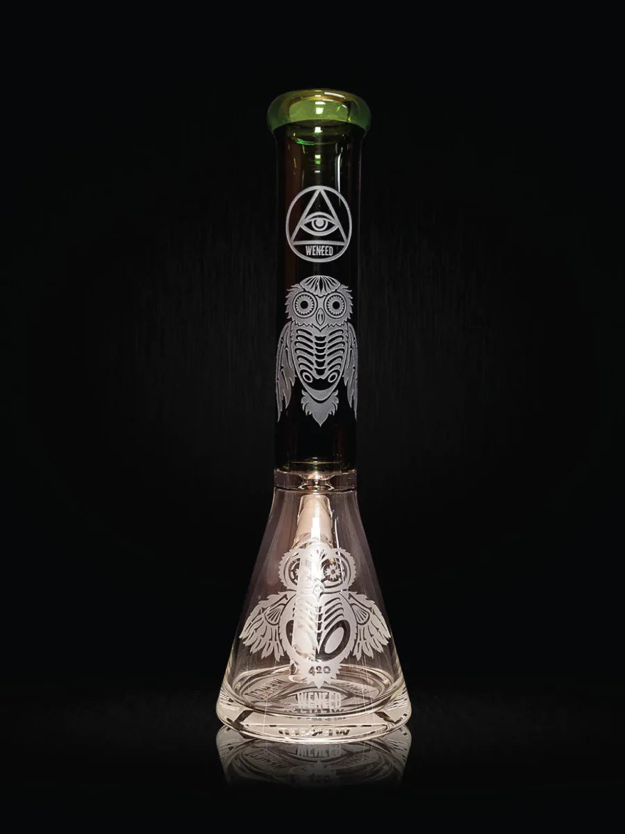 15" Skele Owl Beaker (9mm) simple WENEED Bongs Canada