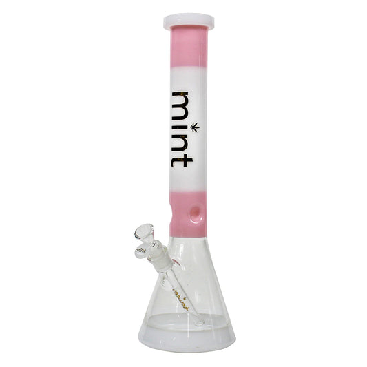 Two Tone Beaker Bong - Milk White Milk Pink - Mint Glass