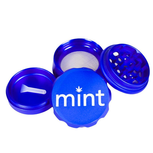 Big Minty - Blue simple Mint Glass Bongs Canada