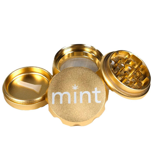 Big Minty - Gold simple Mint Glass Bongs Canada
