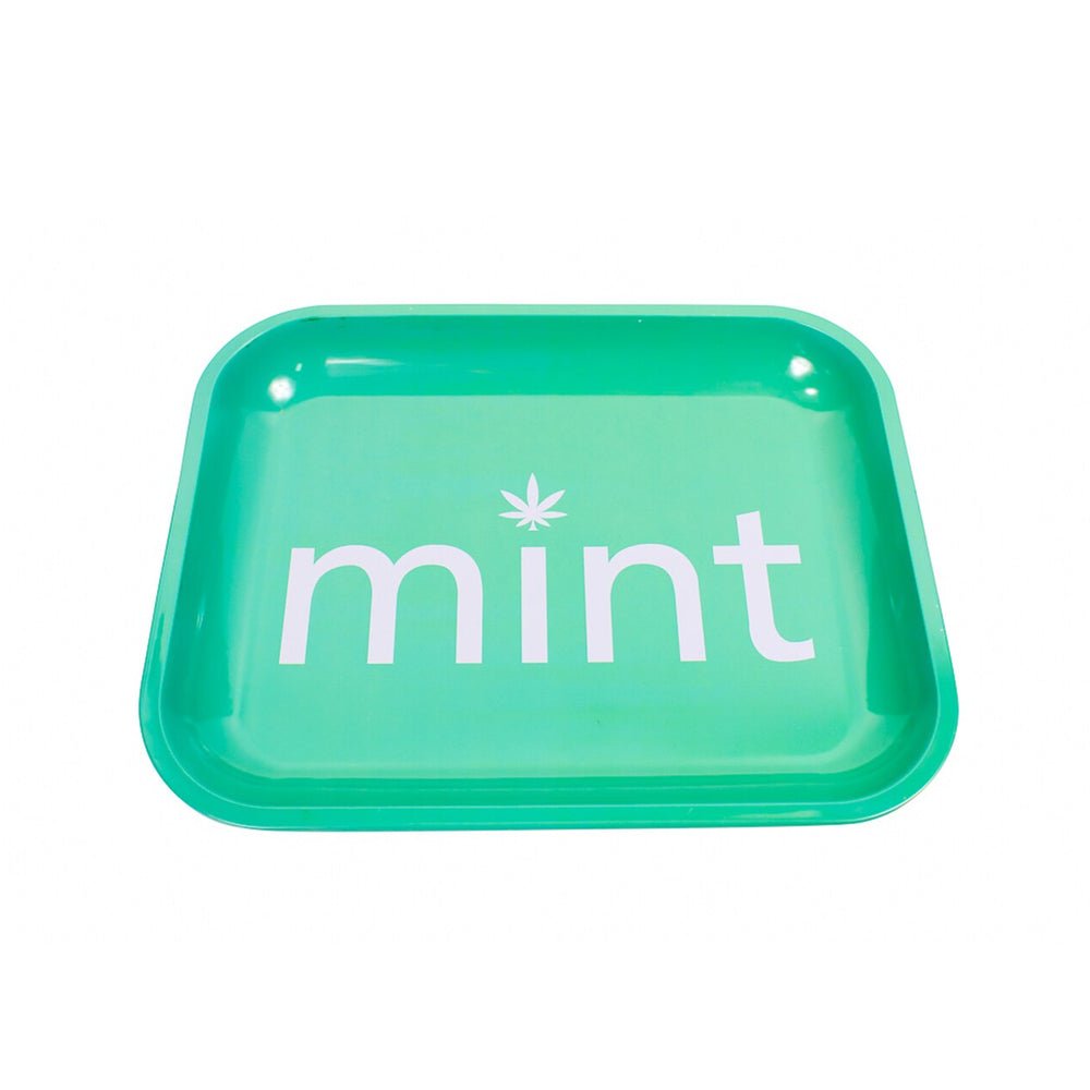 Mint Rolling Tray (13.5”x11”) - Large simple Mint Glass Bongs Canada