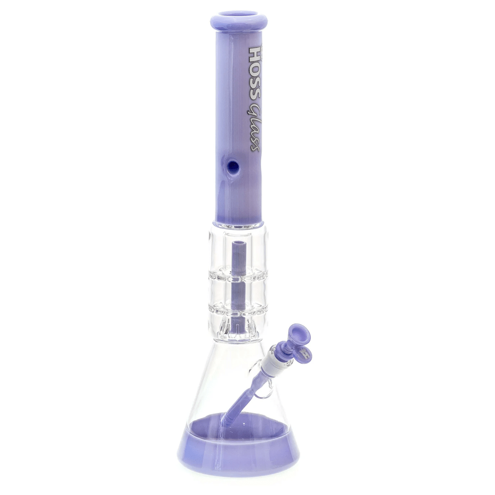 YN1012C - Colored Double - Disk (w/ Percolator) (20") Hoss Glass Bongs Canada