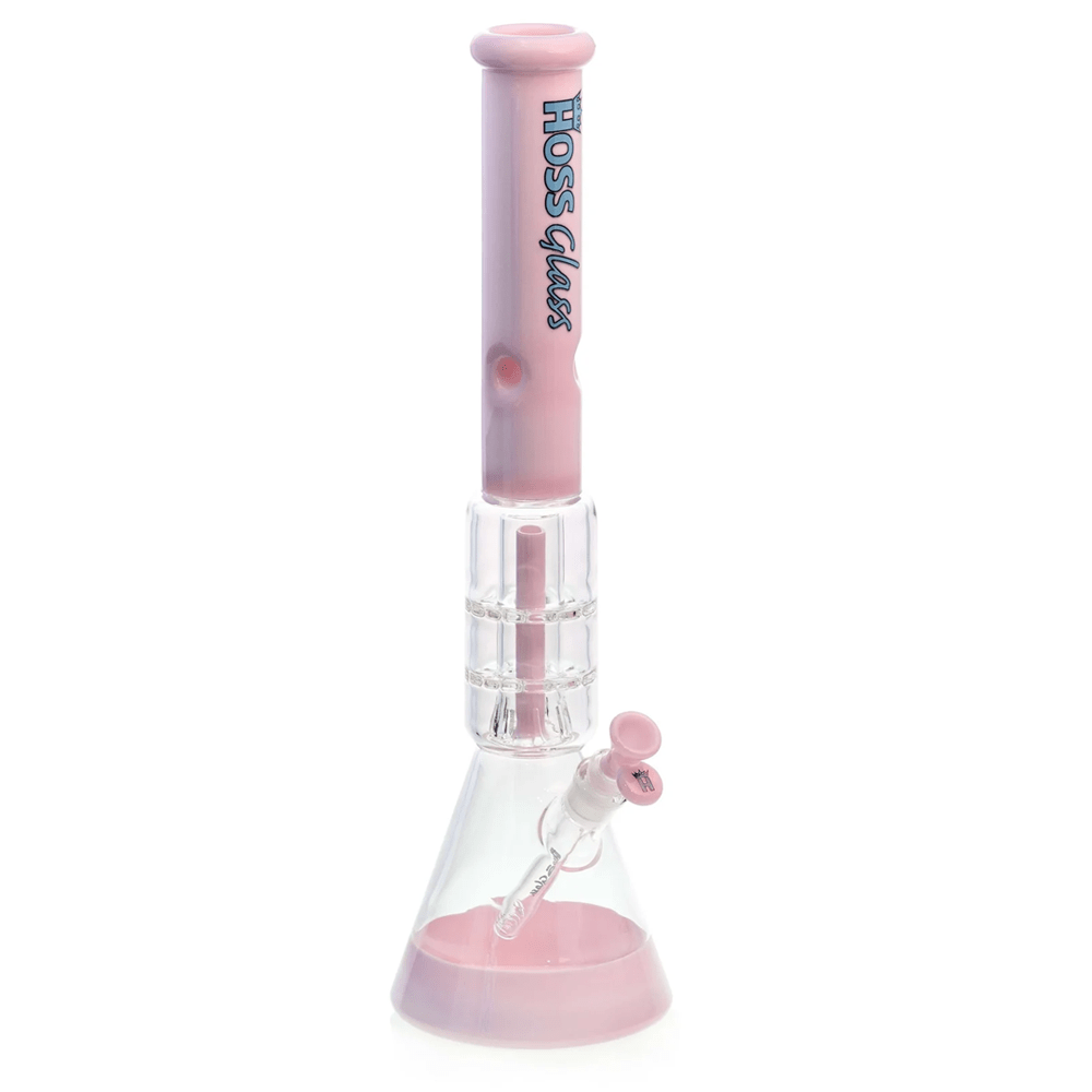 YN1012C - Colored Double - Disk (w/ Percolator) (20") Hoss Glass Bongs Canada